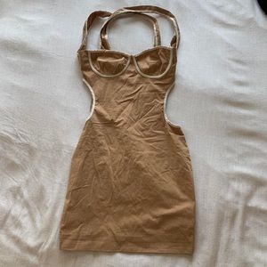 NWT Tan Cut Out Dress